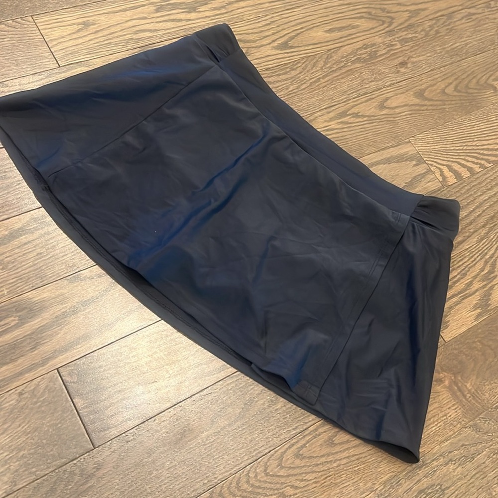 CABANA LIFE® FIT & FLARE SWIM SKIRT BLACK SIZE LARGE